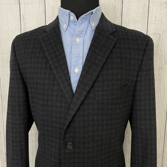 Nautica Other - Nautica 44L Black Check Wool Blend 2-Button Sport Coat / Jacket